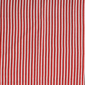 Red & Black ,White Wide Strip Print Cotton Fabric Textile Pattern Fabric Vertical Stripes Cotton Fabric By the Yard