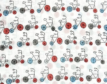 Bicycle print, Organic Cotton,Cycle Print, Indian Fabric, Boho Fabric, 44 inches, india fabric by the yard,hand dyed fabric,Hand Block print