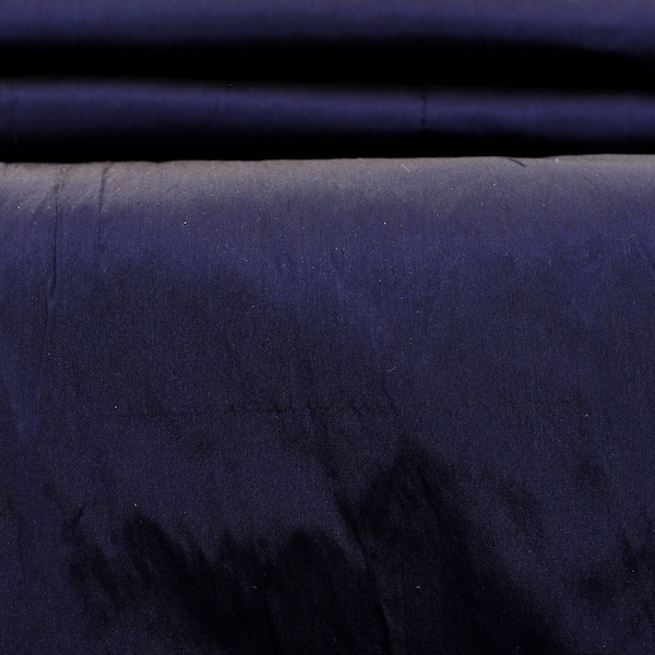 Blue Silver Taffeta Silk Fabric
