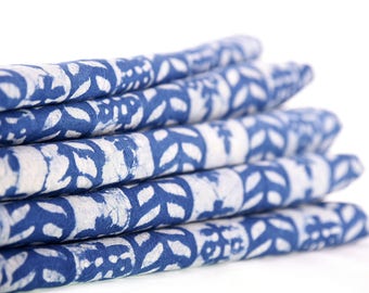 Indian Fabric Quilting fabric Block Print Indigo Fabric, Indigo Blue Cotton Fabric cotton fabric by the Yard summer dress fabric