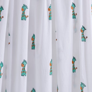 Green and Orange Indian Hand Block Printed 100% Pure Cotton Cotton, Giraffe Printed Fabric by the yard, Curtains Pillows Cushion Bag 44&quot;