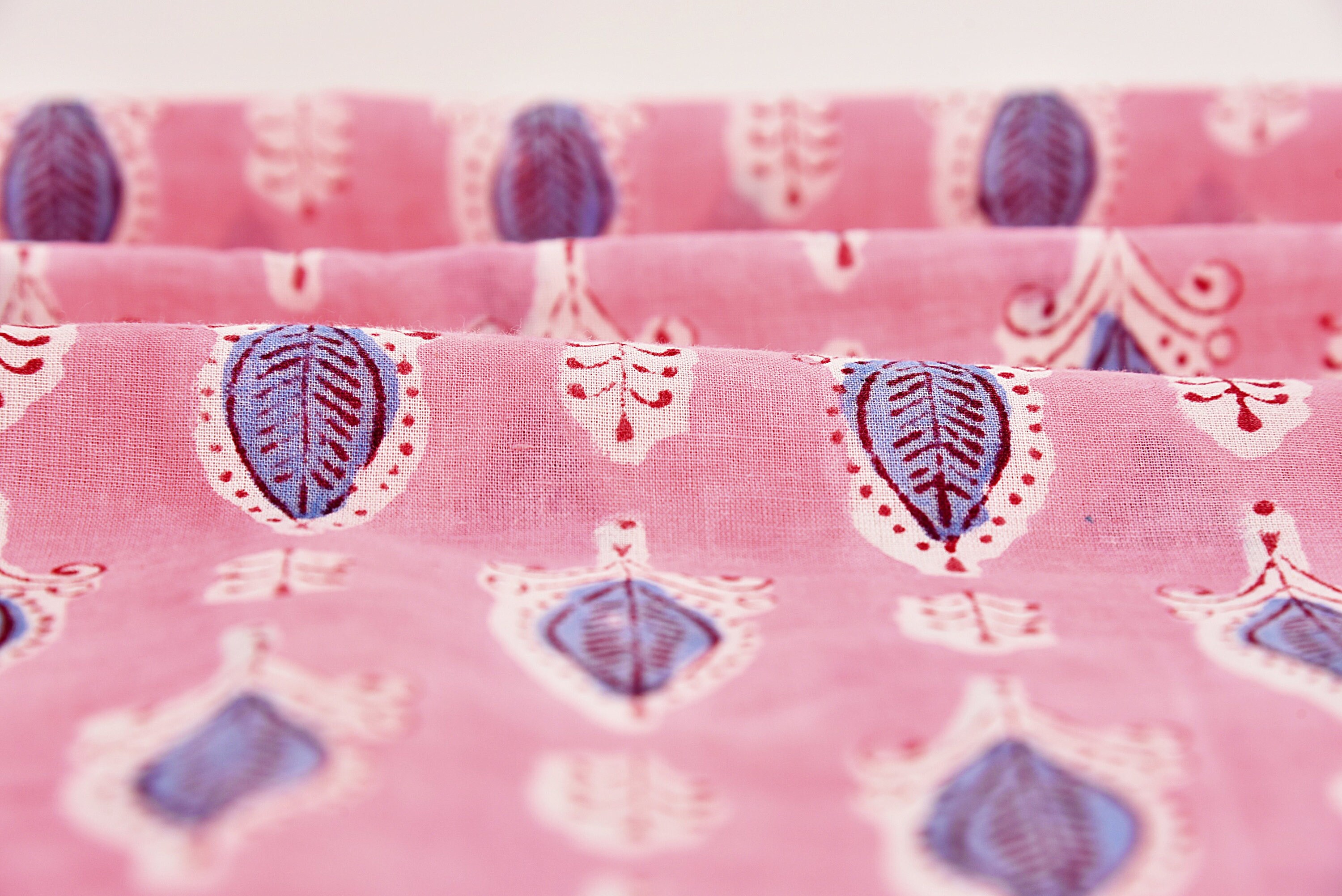  Craftofpinkcity 5 Yard Hand Block Print Fabric Indigo Blue Tyi  Dyed Cotton Dabu Indian Fabric