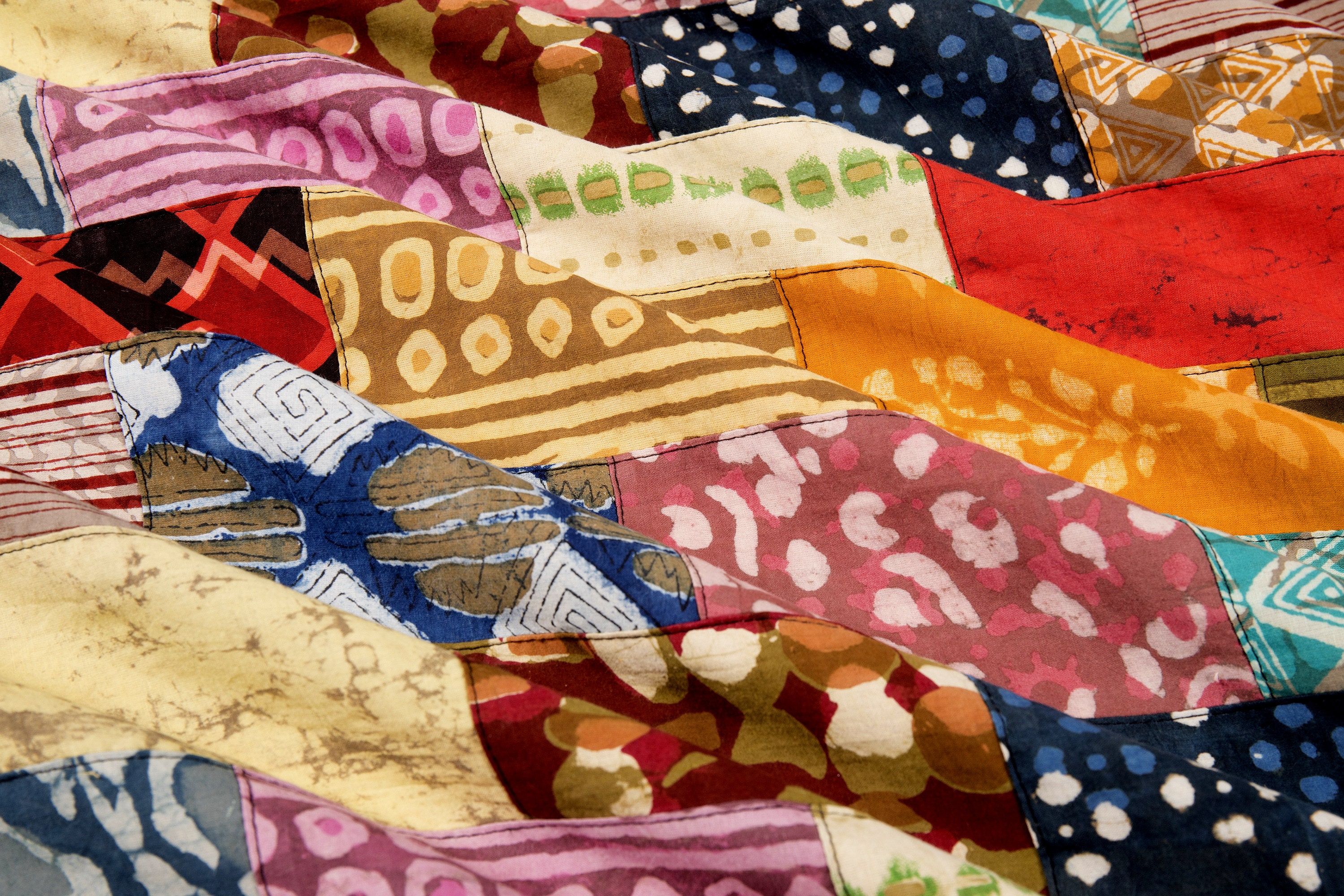 PATCHWORK Indian Hand Block Printed in Multicolored Cotton Etsy