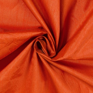 Burnt Orange Magenta iridescent Faux dupioni silk fabric yardage By the Yard 45&quot; wide