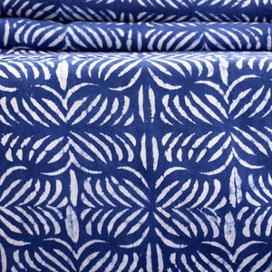Sold By Yard Indigo Blue Cotton Batik Cotton Fabric, Shibori Mud cloth fabric,Hand Block Print Fabric, Indian Printed Cotton Fabric Abstract