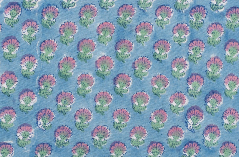 Flower print cotton Fabric By Yard womens clothing casual dresses block print fabric indian fabric vegetable dyes dresses stamped fabric