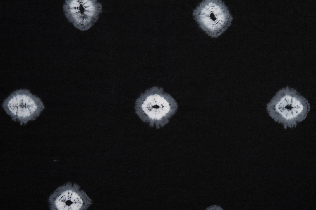 By the Yard Fabric Handmade Black Dye Fabric Tie Dye Fabric Etsy