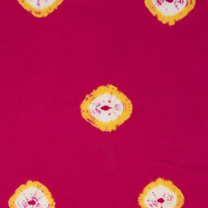 5 Yard Pink Bandhani Print Stoff, Indien handgemacht, Shibori Stoff, Baumwollstoff, rosa Gemüse, gefärbt, tie Dye, Shibhori, Baumwollstoff