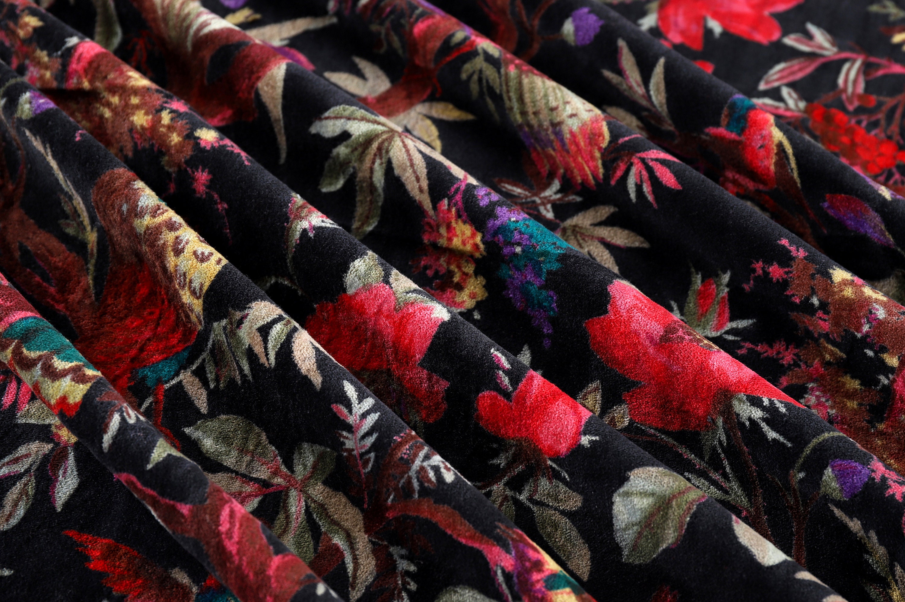 Black Printed Velvet Fabric Velvet Fabric by Yard Cotton Etsy Australia