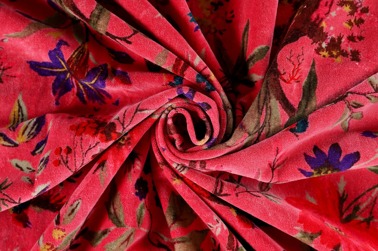 Printed Velvet Fabric Indian Fabric Floral PINK BIRD Print Etsy Ireland
