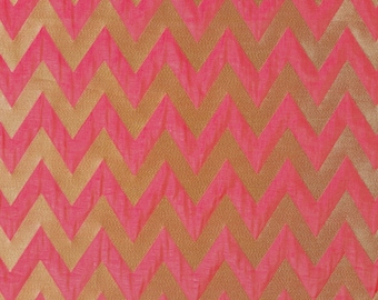 Indiase stof magenta brokaat stof chevron brokaat - banara brokaat stof op maat gesneden, trouwjurk stof banarasi stof 44"