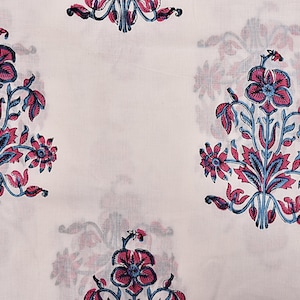 Botanical print cotton fabric block print fabric Vegetable dyed Indian fabric girls dress cotton robe fabric by yard womens clothing fabric