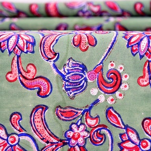 Hand block printed Red paisley Pillow Hand block printed Red paisley Pillow