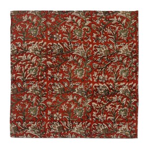 Beige - Kalamkari Block Print Table Napkin (Set of 4) 34