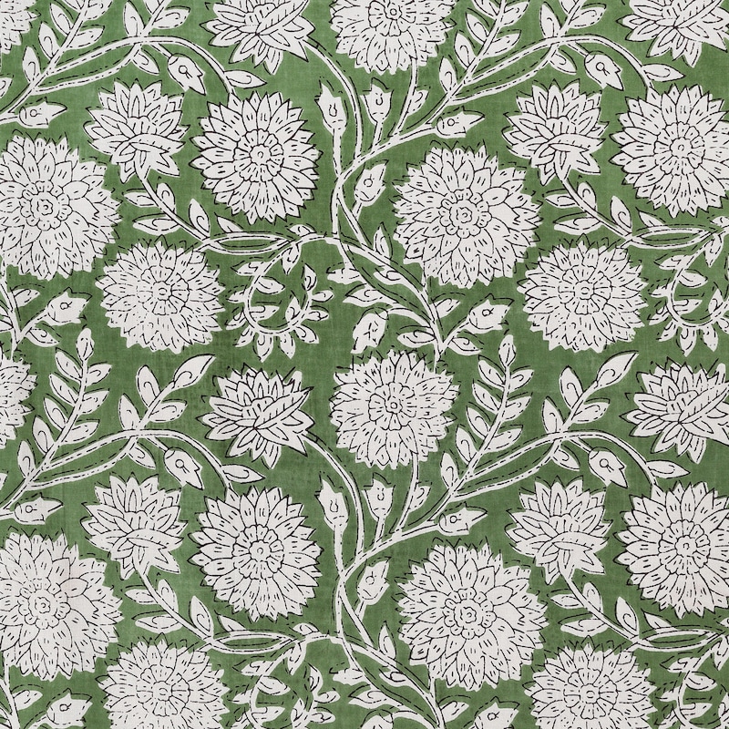 Green Block Print Short Set