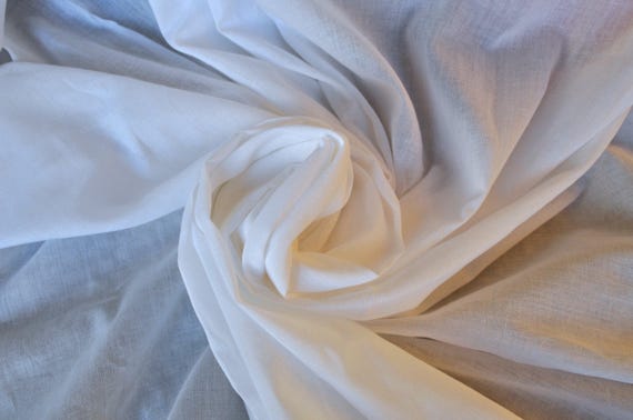 20 Yards of Soft Cotton Fabric, Muslin Fabric, Voile Fabric, White Cotton  Fabric, Indian Fabric 