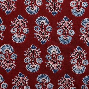 Indischer Stoff, weicher fester Baumwollstoff, Stoff mit Blumenmuster, weicher Baumwollstoff