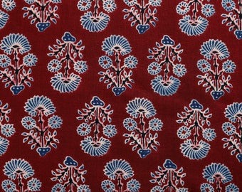 Hand block print, floral print, soft cotton fabric, Fabric modern floral fabric Indian print fabric womens dress fabric