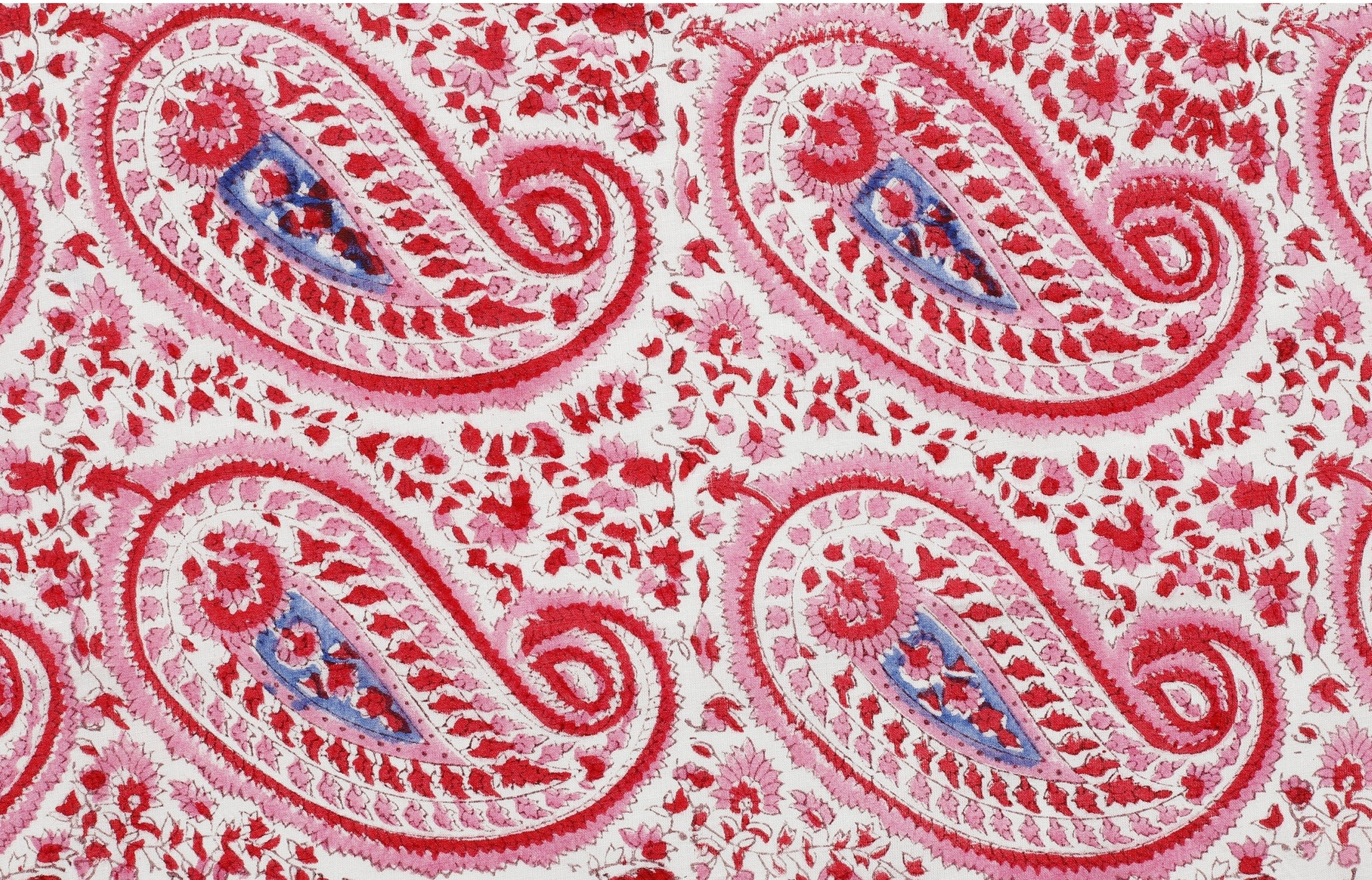 Paisley Print Block Print Fabric Cotton Fabric Vegetable Dyes Etsy