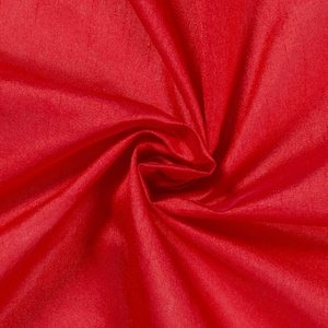 Red Faux Silk Dupioni Fabric 45&quot;Wide BTY Drape Blouse Dress Craft FREE SHIPPING