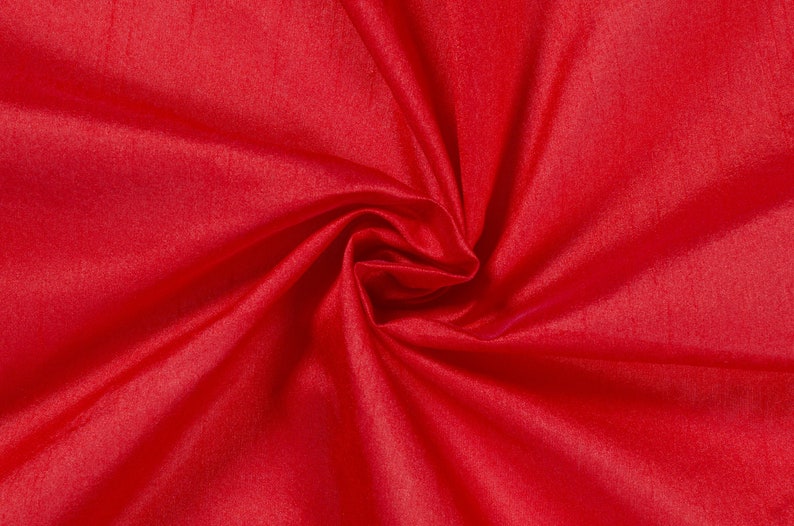 Red 100 Pure Silk Dupioni Fabric 45wide Bty Drape Etsy