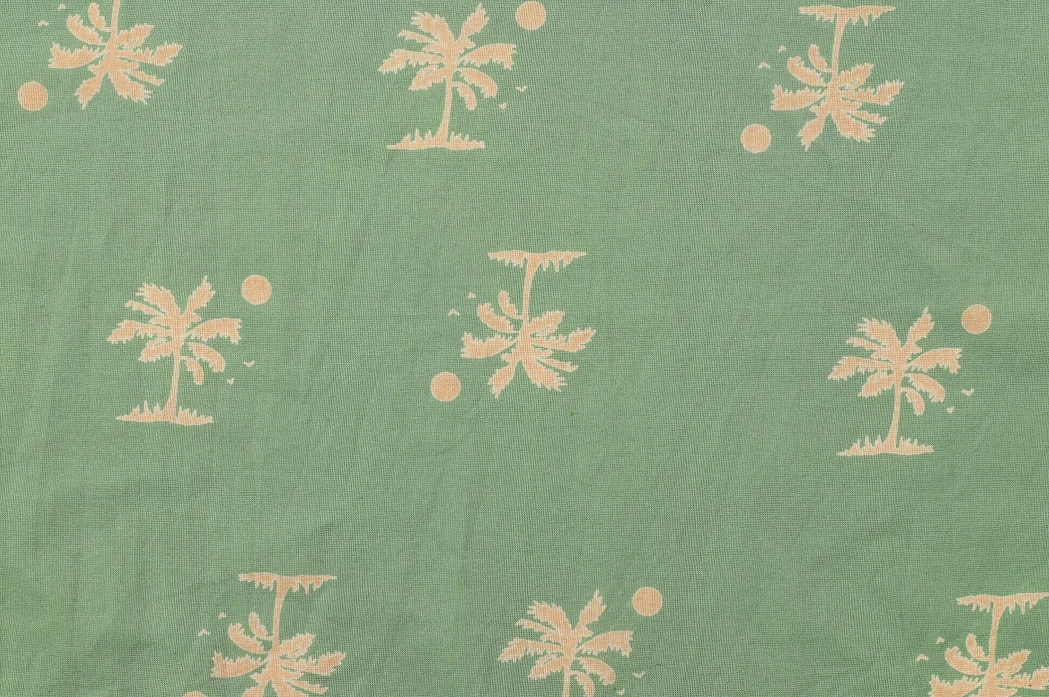 Indian Cotton Fabric, by the yard, Green Palm Tree Print, All over Tree print, Printed Cotton cambric, Indian cotton cambric, Indian fabric