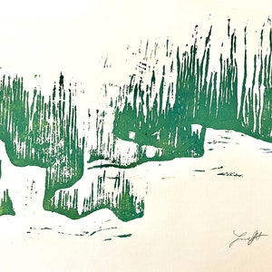 Aurora Linocut Print