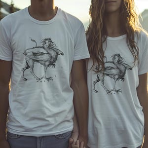 Greif T-Shirt | Martin Schongauer Gravur Nachdruck | Mittelalterliches Fantasy T-Shirt für Geschichtsliebhaber und Mythos Liebhaber