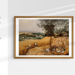 The Harvesters Art Print | Pieter Bruegel the Elder Reprint | 16th Century Peasant Life & Landscape Painting | Old Masters Print