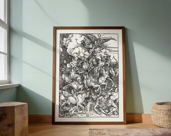 カラー化されたデューラーの黙示録の版画 | 四騎士の壁画 | アル