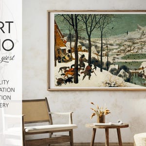 Hunters in the Snow Art Print | Pieter Bruegel the Elder Reprint | 16th Century Peasant Life & Landscape Painting | Old Masters Print