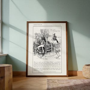 1913 Johnnie Walker Red Label-advertentie afdrukken | Satire van omstanders | Vintage Britse pubhumor | Historische unieke print