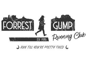 Forrest Gump Tshirt / Forrest Gump Design /Running Club Design / Running Tshirt / Forrest Gump Gift / Illustration  - DIGITAL DOWNLOAD