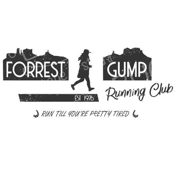 Forrest Gump Tshirt / Forrest Gump Design /Running Club Design / Running Tshirt / Forrest Gump Gift / Illustration  - DIGITAL DOWNLOAD