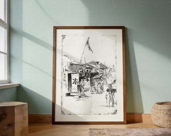 Tokio #1 c.1910 | Vintage Japan Print | Early 20th Century Travel Art | Antique City Wall Decor