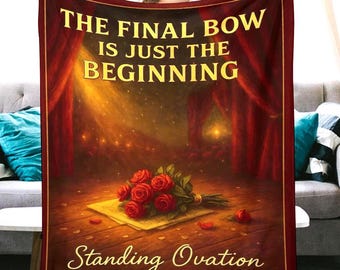 Drama Queen Decor  • The Final Bow Blanket • Standing Ovation Minky Throw • Theatre Kid Gift