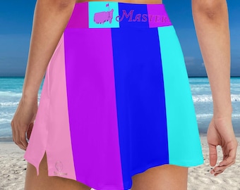 Falda de golf Pink Masters para mujer con bolsillos: falda deportiva para golf, tenis, pickleball y ropa deportiva / TheSkyViewBrand
