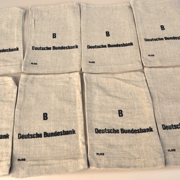 Sparsäcke die letzten Originale , Größe B die Säcke sind wie Neu, Deutsche Bundesbank Geldsack Upcycling, Personalisierung möglich, Vintage