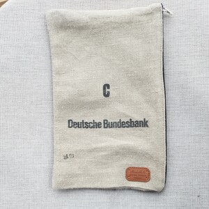 Estuche para utensilios, lector de libros electrónicos, personalizable bajo pedido, bolsa de dinero C, Deutsche Bundesbank, reciclado, estuche para auriculares, vintage