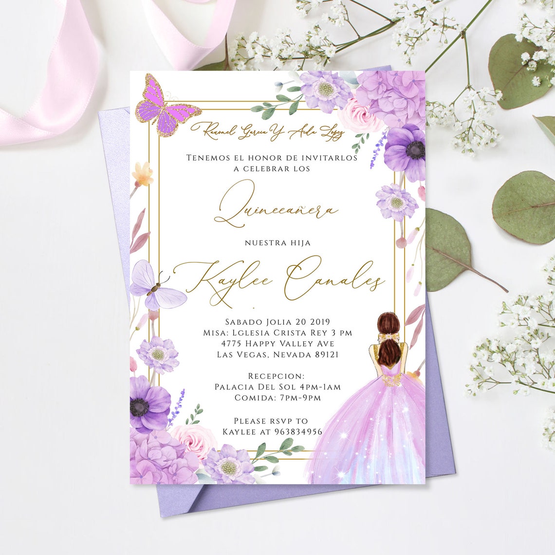 Quinceanera Invitations Templates In Spanish 