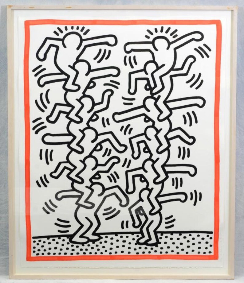Handgemachte �Keith Haring Hund� EcoSterling Silber Etsy