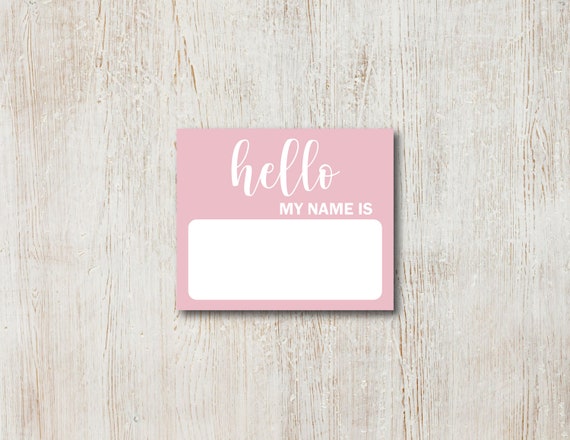 Hello My Name Is Sticker Pink