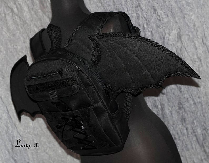 black anime backpack