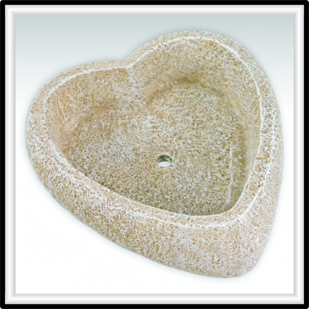 Pflanzschale Herz aus Kunststein Etsy.de