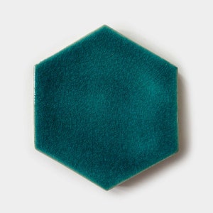 Sechseck große Keramik-Mosaik-Fliese Muster handgemacht Blue Green