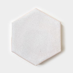 Hexagon Big Ceramic Mosaic Tile Sample Handmade Stracciatella