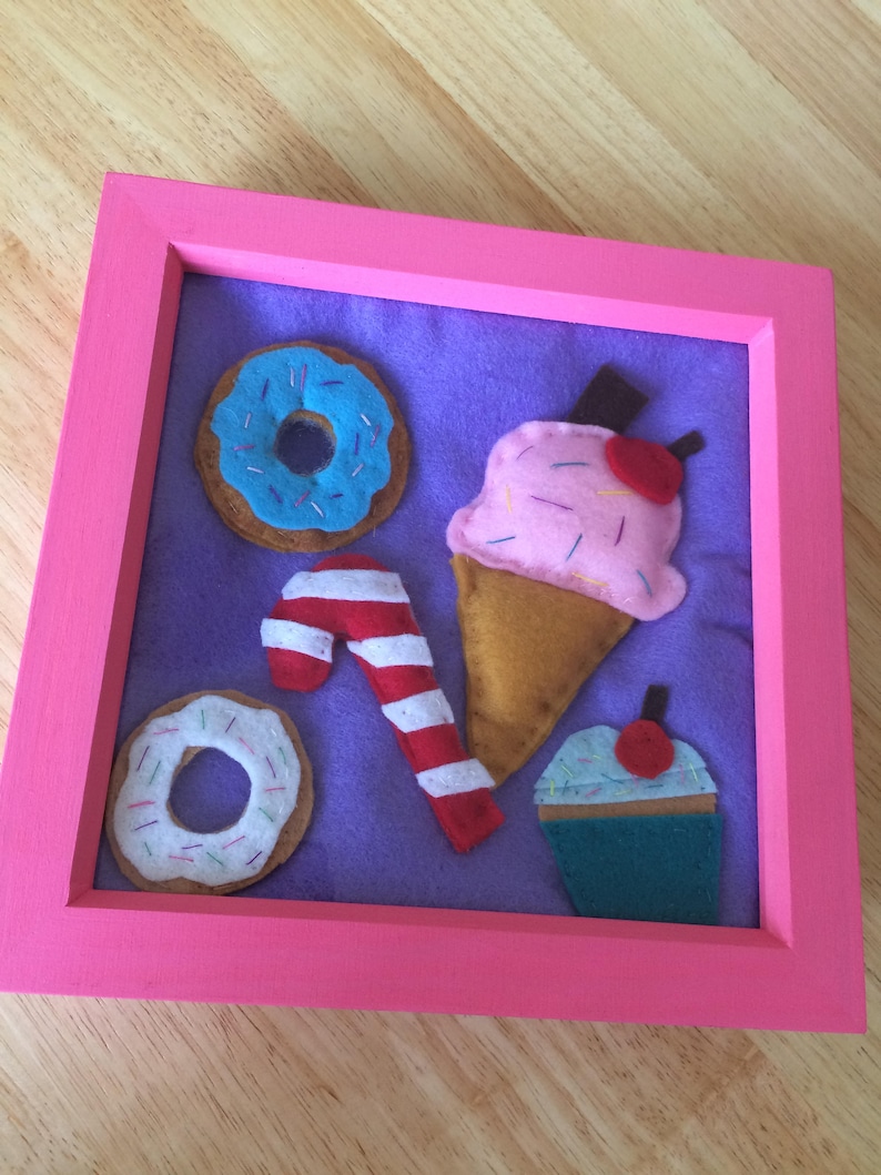 Candy Pink Themed Nursery Wall Art Girls Bedroom Decor