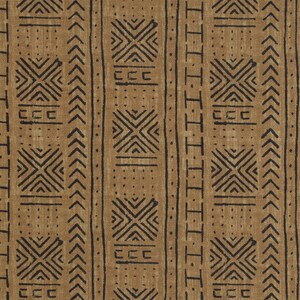 Custom listing for Vance: inverted pleats table skirt in fabric Genevieve Gorder  Mali Mud Cloth Pecan