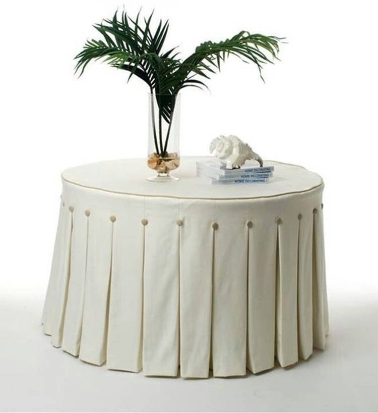 Custom designer Linen  pleated   table skirt ,inverted pleats table skirt, tailored box pleats tablecloth, home decor