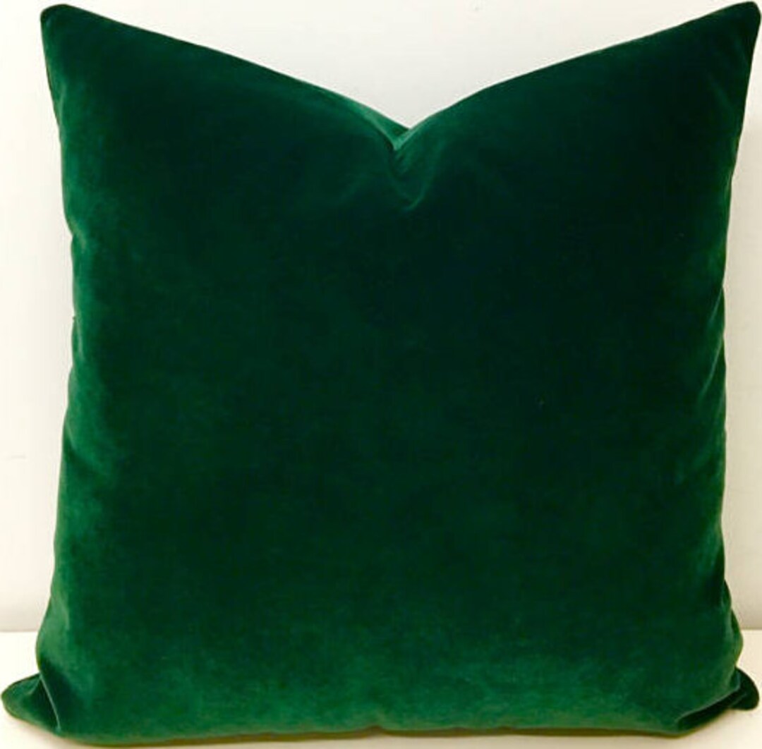Emerald Green Velvet Pillow Cover ,decorative Cushion , Lumbar Pillow